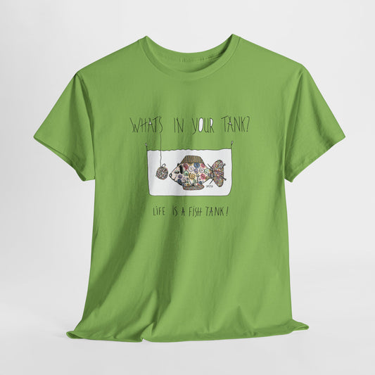 Fish Tank Collection, Sheep Fish Aquarium Unisex heavy cotton T-Shirt by artist Marie Frederique