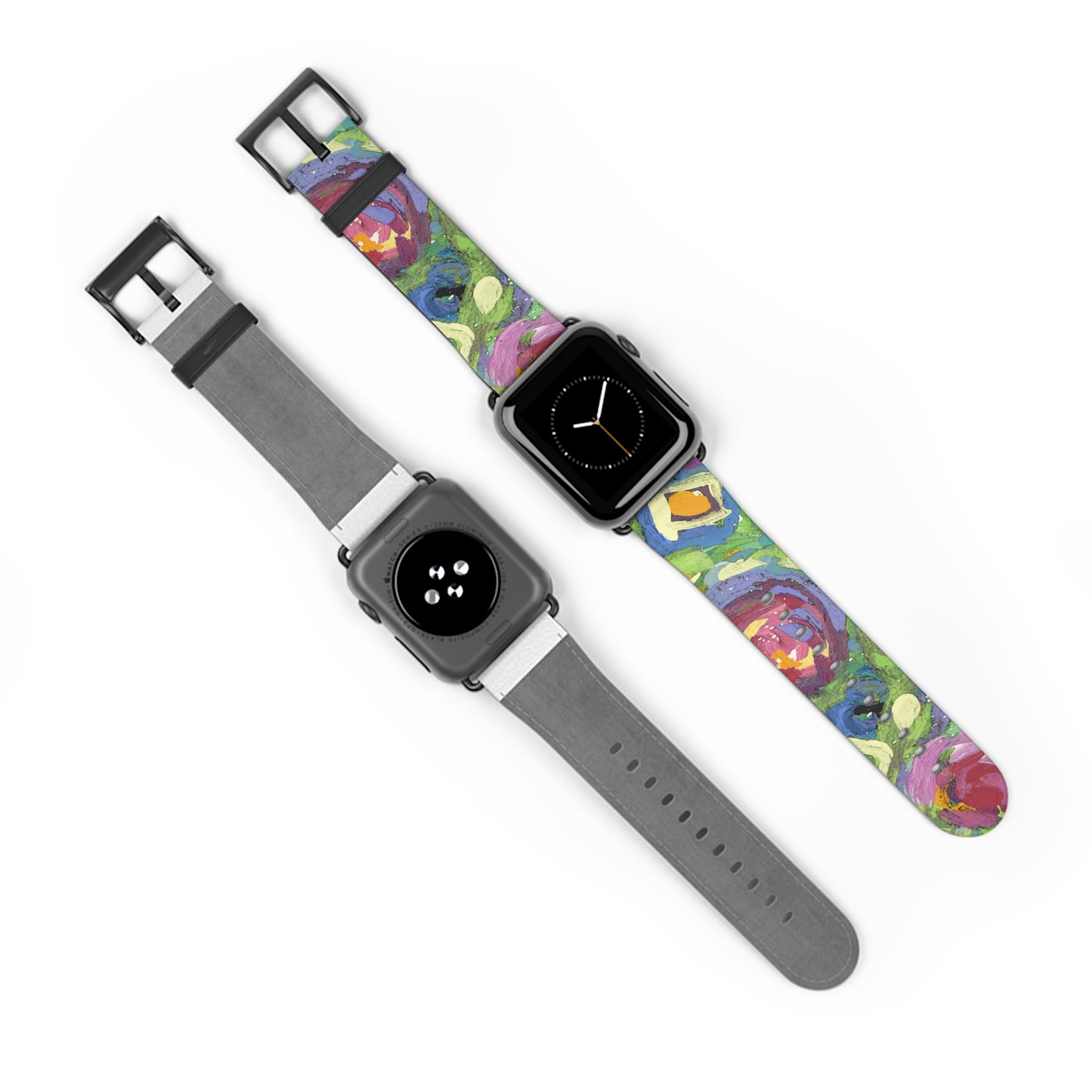 Abstract Series, Pretty & Fun multicolored faux leather Watch Band by artist Marie Frederique