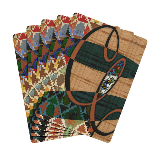 Smokey Spirals 2, Calligraphic Bridge/Poker Playing Cards Set – Unique Design for Game Night by artist Marie Frederique
