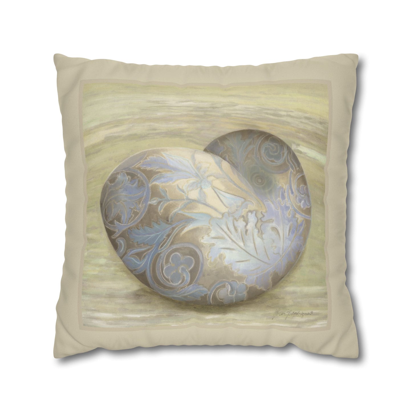 Serene shell 2, Faux Suede (Pillowcase only) by artist Marie Frederique