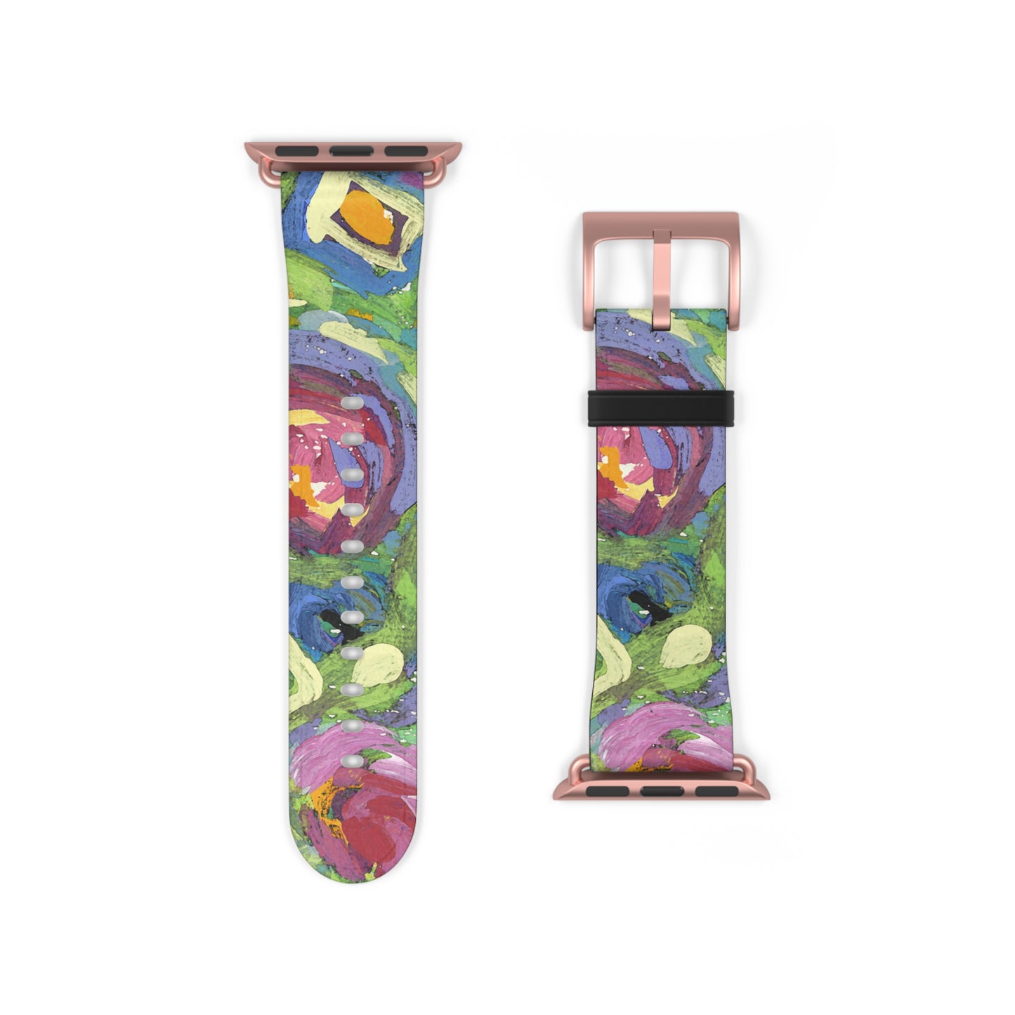 Abstract Series, Pretty & Fun multicolored faux leather Watch Band by artist Marie Frederique