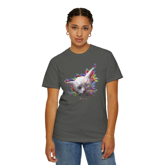 RBF Wet Cat face T-shirt in 5 colors, Unisex Garment-Dyed by Artist Marie Frederique