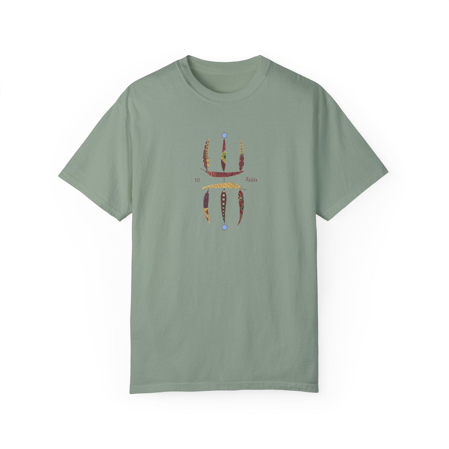 Essassani symbol # 10 "Relate" - Unisex Garment-Dyed T-shirt by Artist Marie Frederique