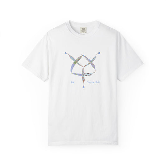 Essassani symbol # 14 "Connector" - Unisex Garment-Dyed T-shirt by Artist Marie Frederique