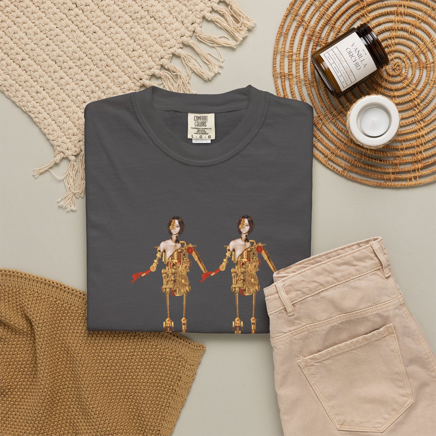 Men and their machines, Robot T-Shirt — by artist Marie Frederique