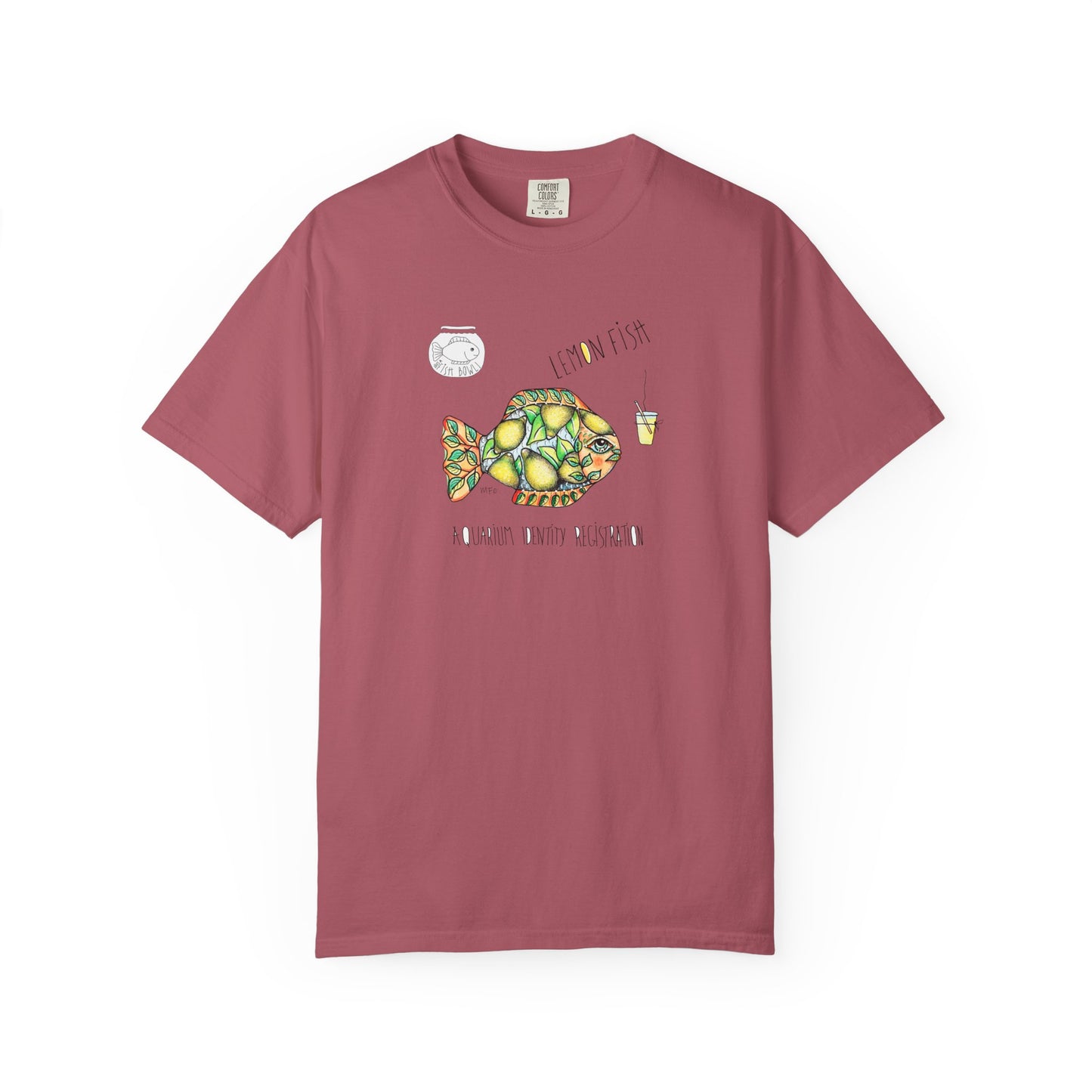 Lemon Fish Unisex T-shirt - The Fishbowl Collection by artist Marie Frederique