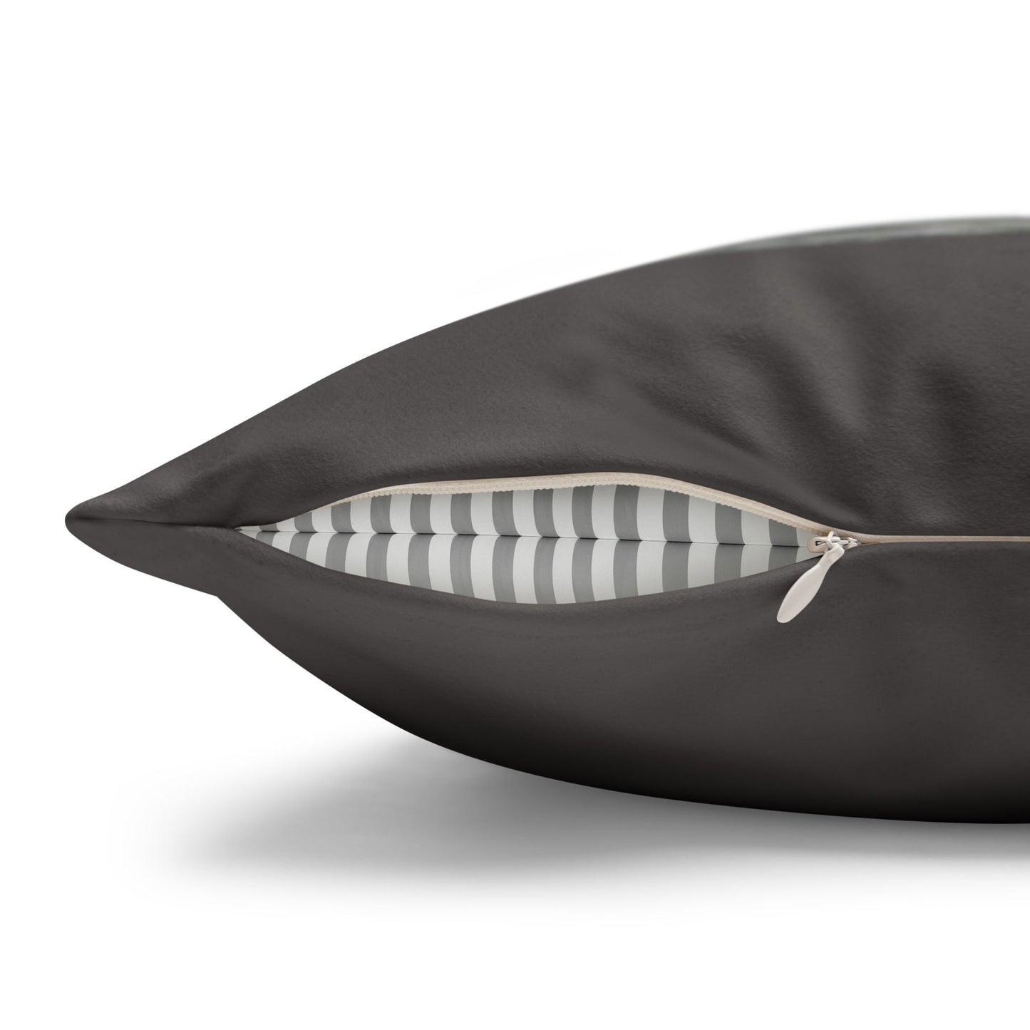 Christian Faux Suede Pillowcase — Driftwood Cabin Log Wall Throw Pillow Cover by artist Marie Frederique