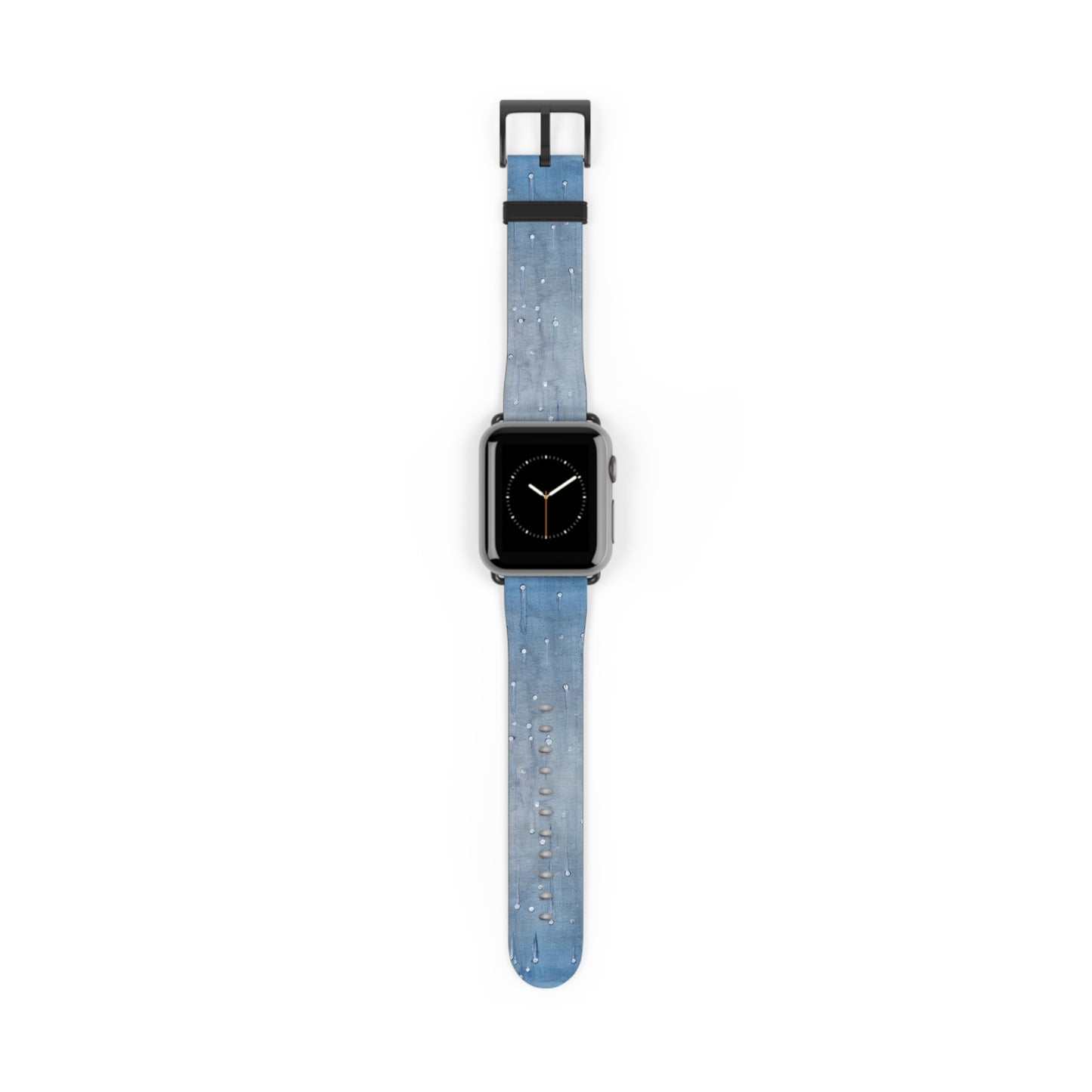 Blue Planet Series, Jean Wet look faux leather Watch Band by artist Marie Frederique