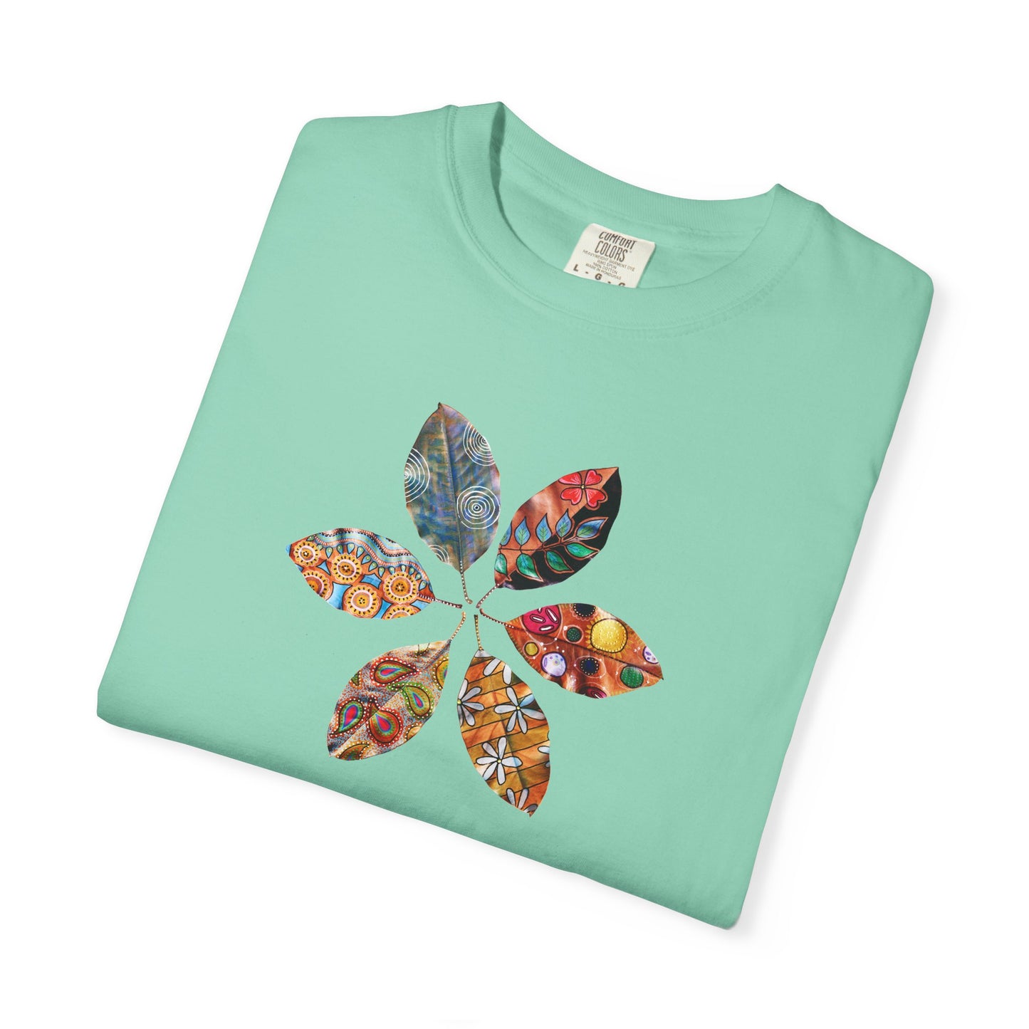 Leaf Wheel Unisex Surfing T-shirt by artist Marie Frederique