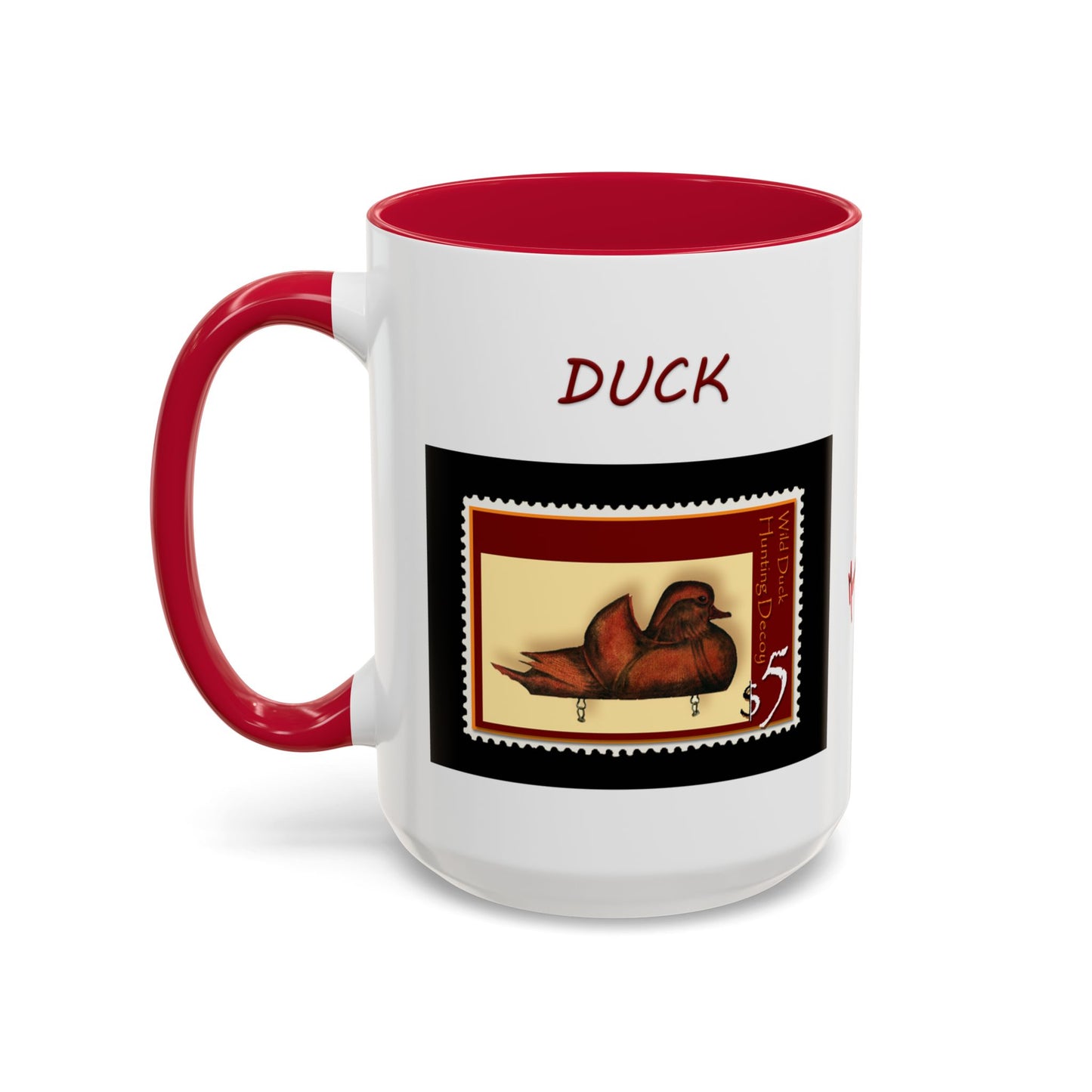 Mug Decoy Duck Art Print Stamp - Hunting Lodge Decor by artist Marie Frederique