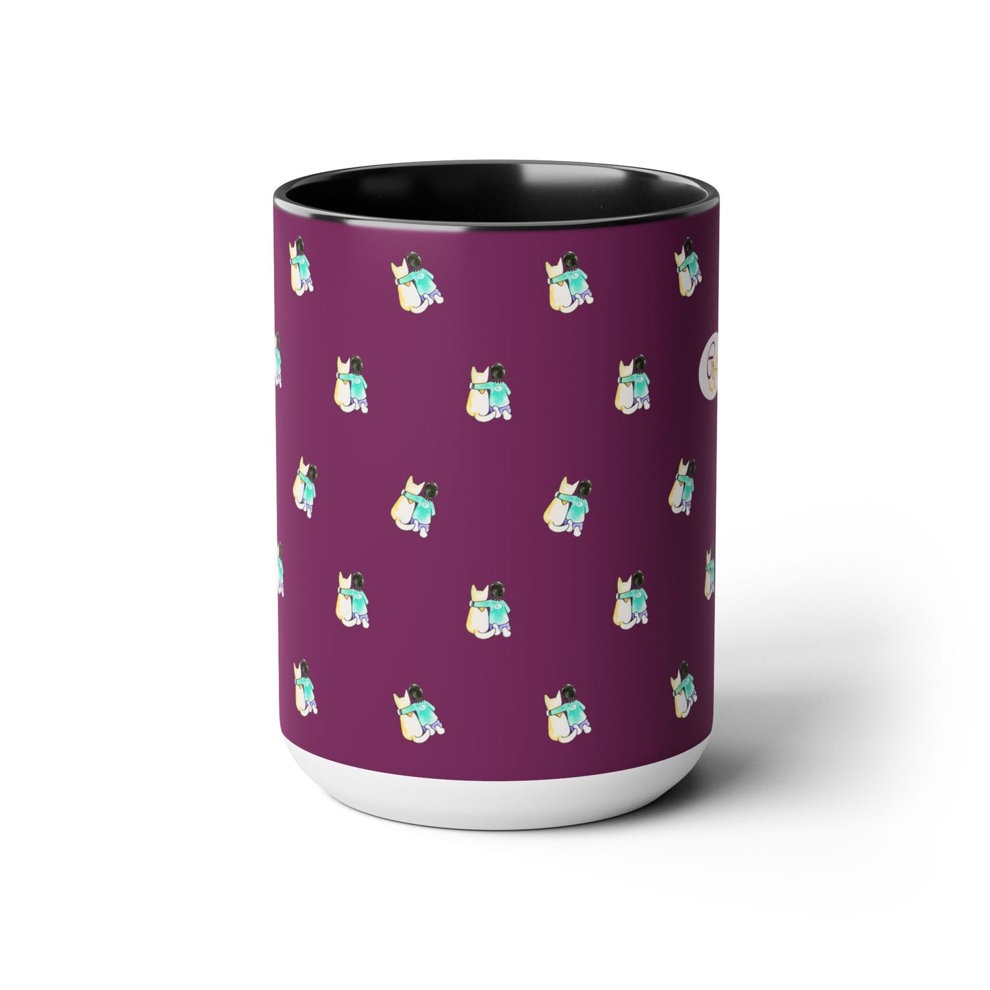 CTS Purple - Coffee Mug in 2 colors, Black or Pink, 15oz by Artist Marie Frederique