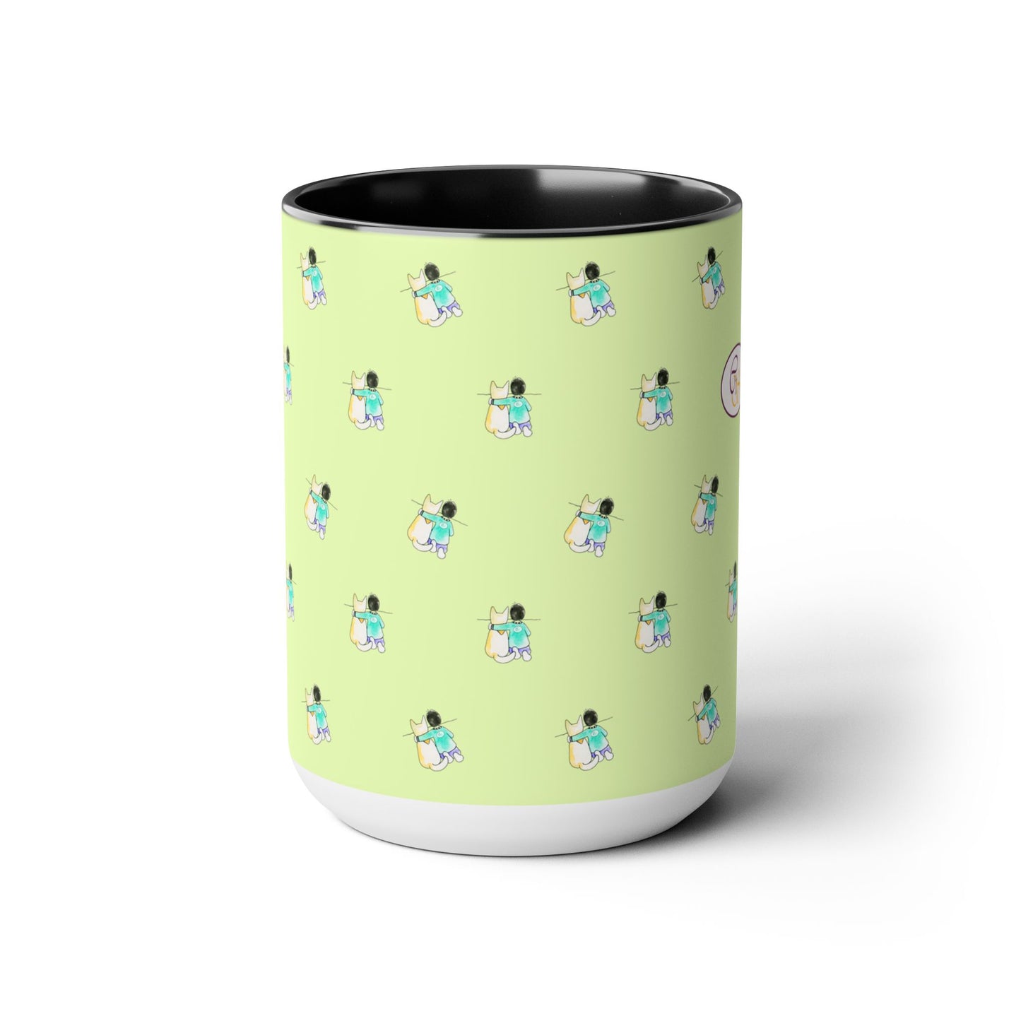 CTS Light Green - Coffee Mug in 2 colors, Black or Blue, 15oz by Artist Marie Frederique