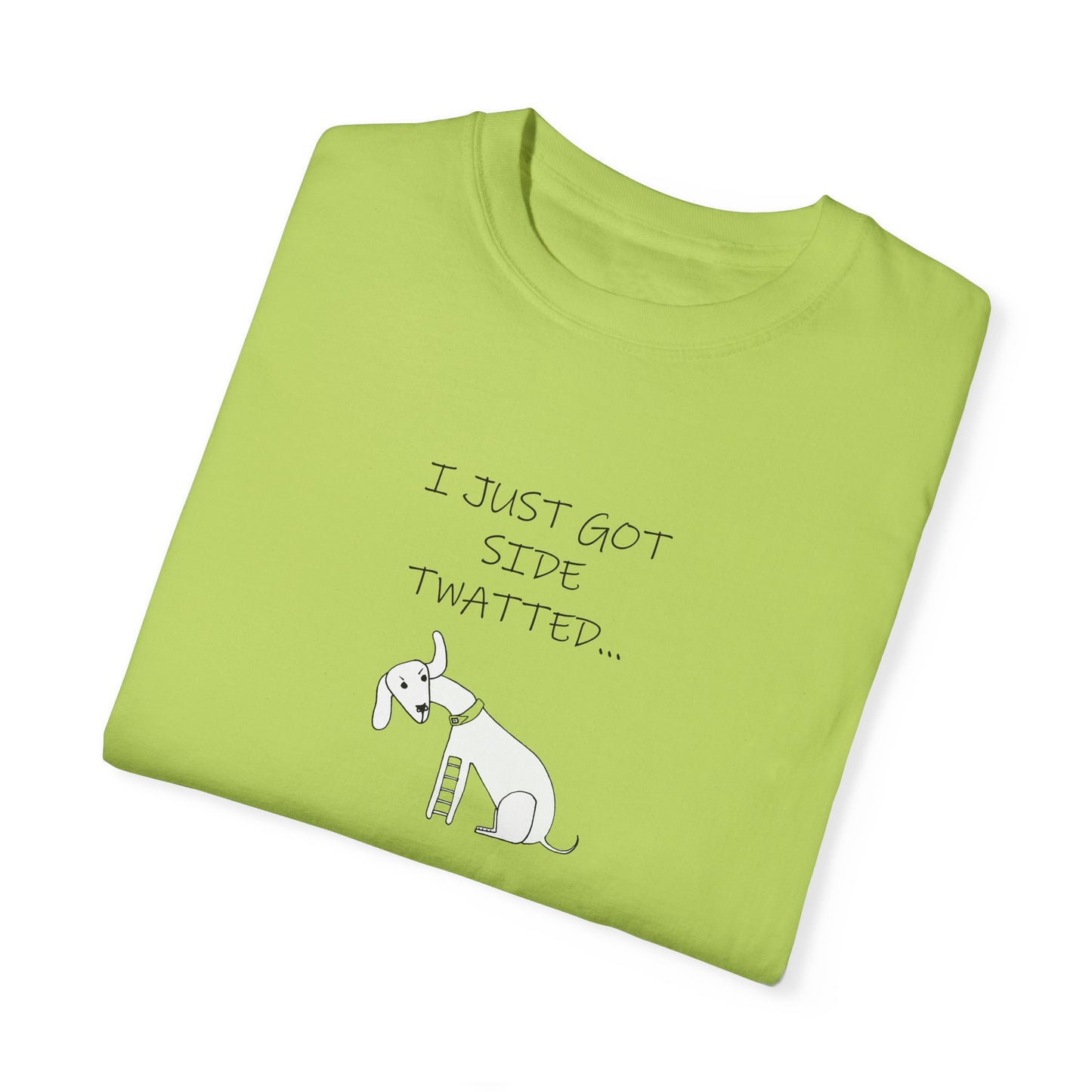 Twat Collection "I just got side twatted" - Garment-Dyed T-shirt in 5 colors by Artist Marie Frederique