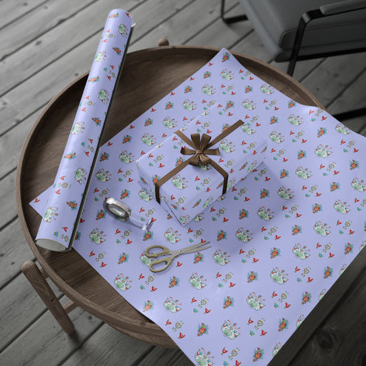 Lavender Tropical Dancer Wrapping Paper — Gift Wrap for Birthdays & Playful Occasions by artist Marie Frederique