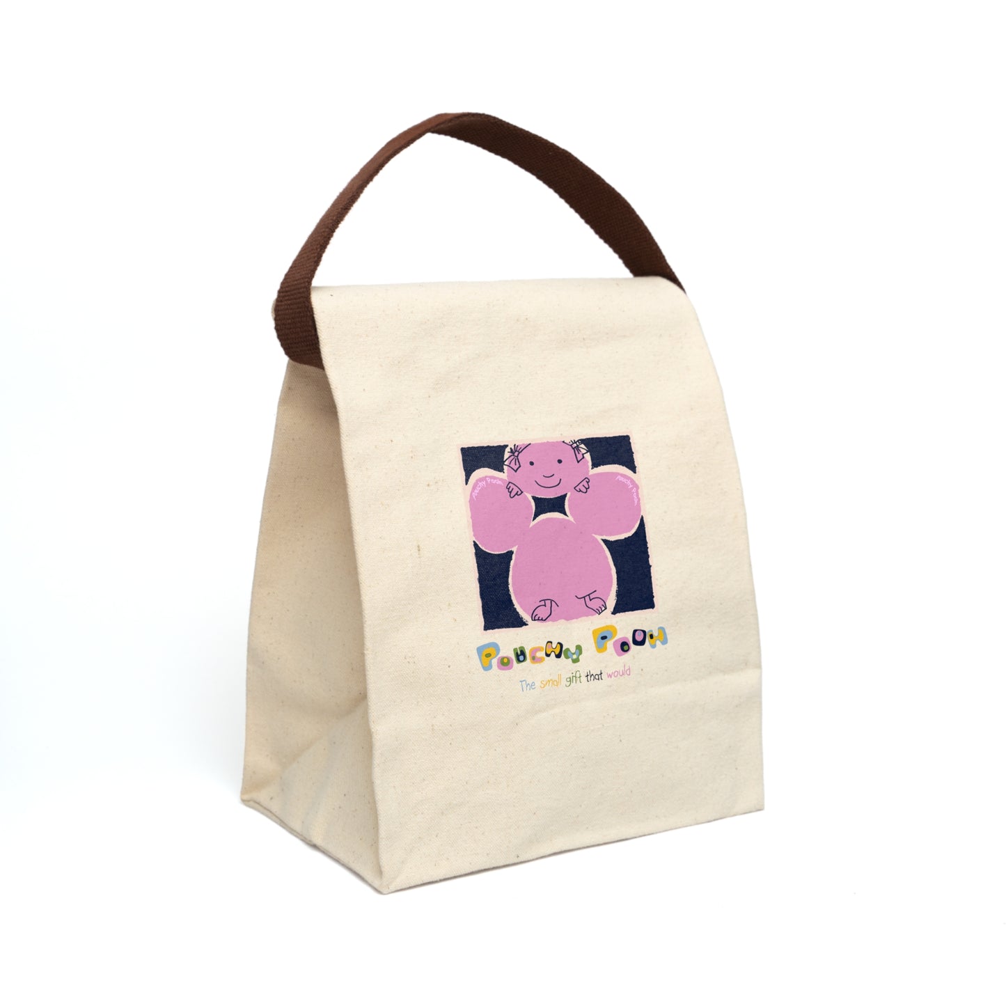 Pouchy Pooh (Pronounced Puchi Poo)Canvas Lunch Bag With Strap