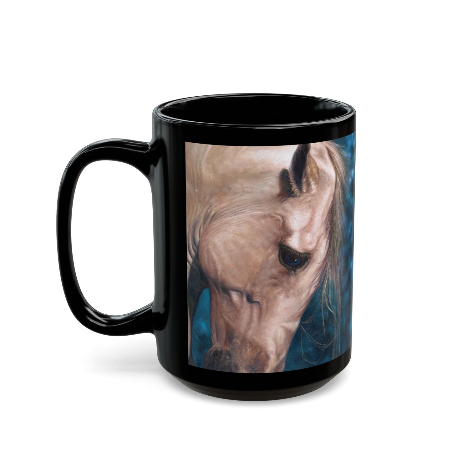 CTS - Blonde Horse, Black Mug (11oz, 15oz)