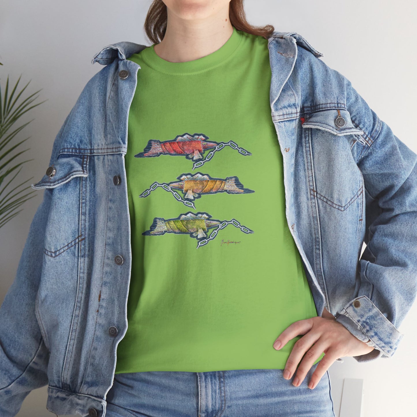 Trio Snout fish T-Shirt — fishing Tee by artist Marie Frederique