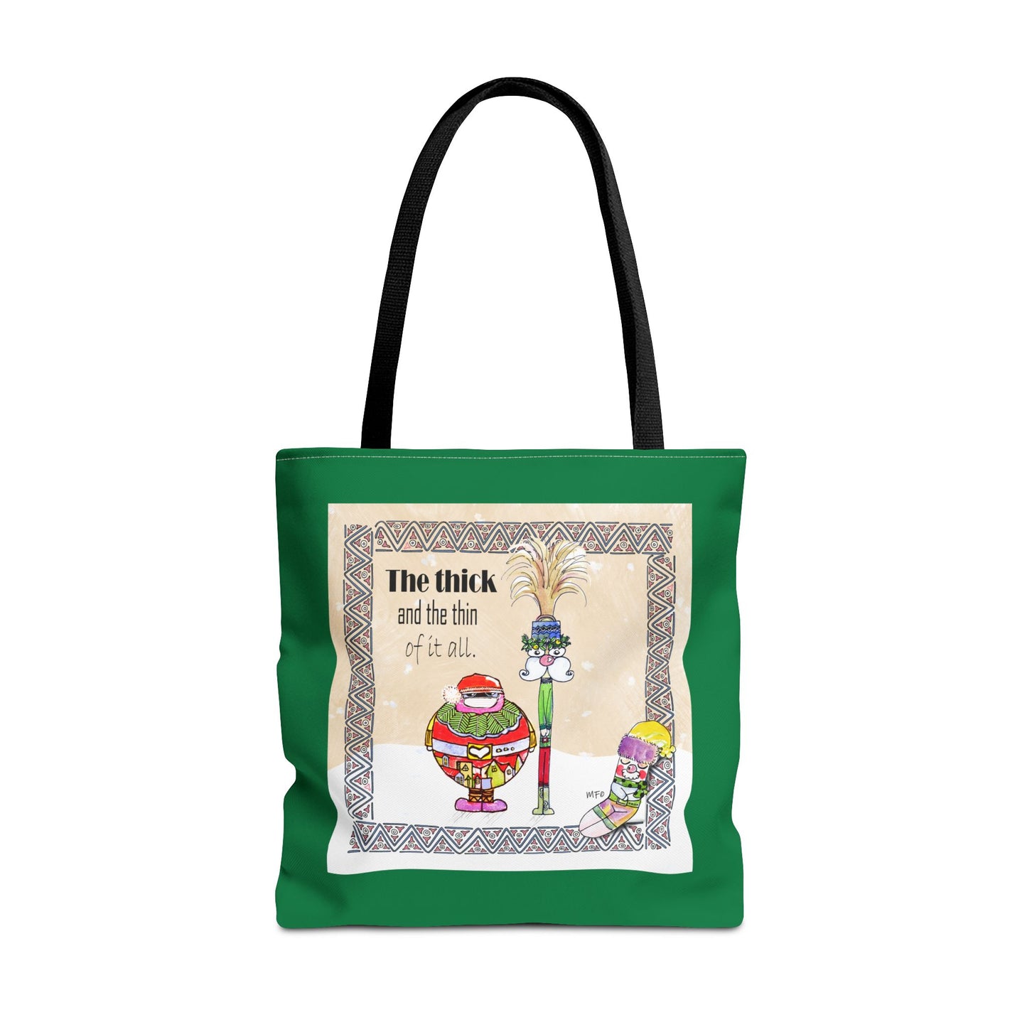 Christmas Tote Bag by artist Marie Frederique