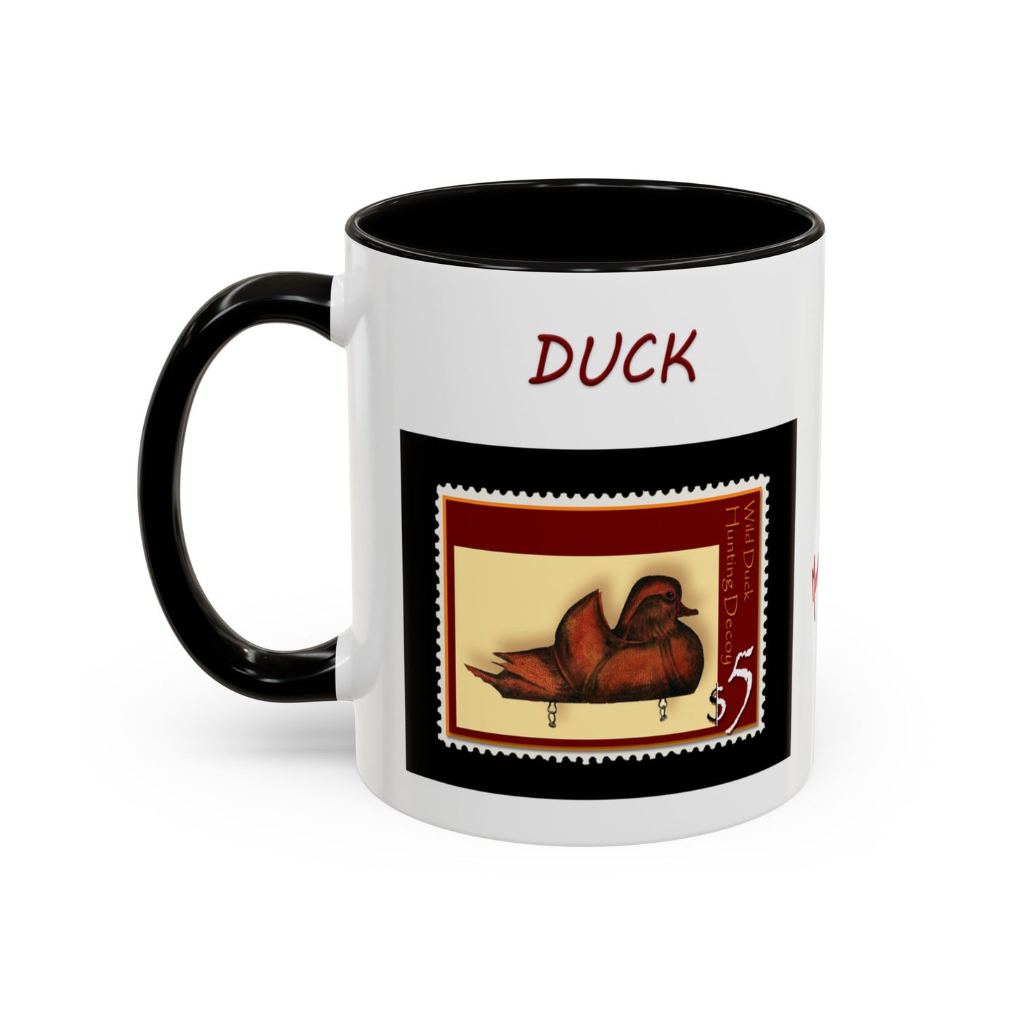 Mug Decoy Duck Art Print Stamp - Hunting Lodge Decor by artist Marie Frederique