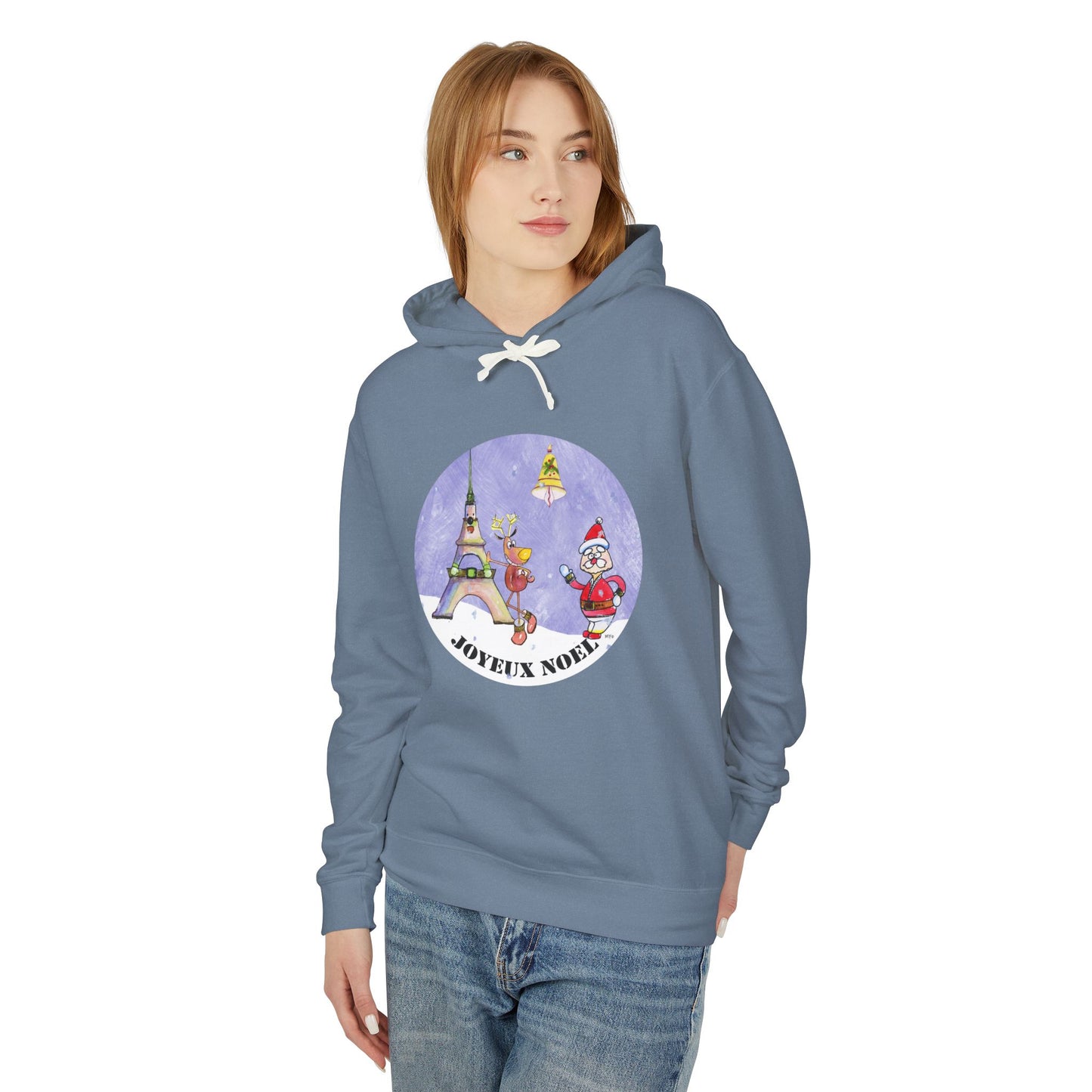 Christmas "Joyeux Noel" Hoodie by artist Marie Frederique