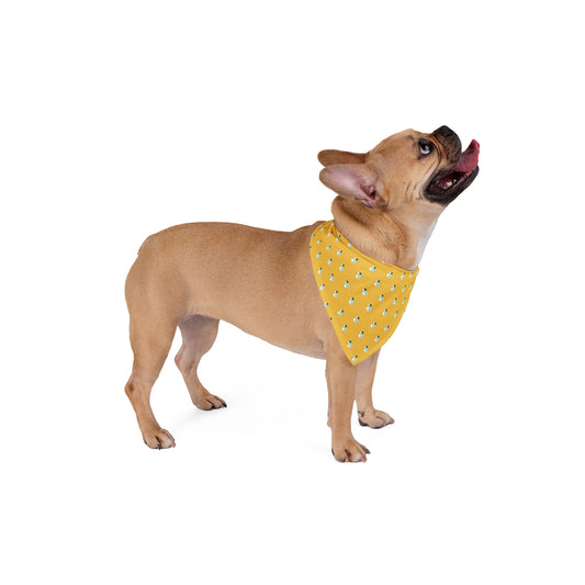 CTS Pet Bandana in gold available in 2 sizes By Artist Marie Frederique