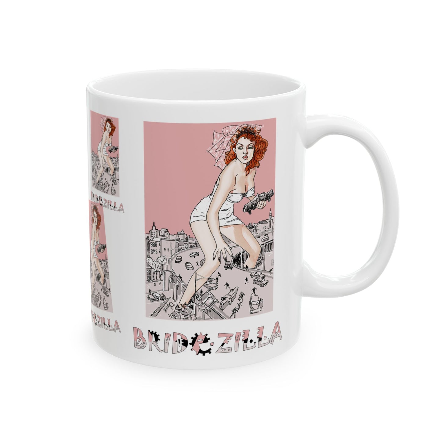 Bridezilla Comic Character mug by artist Marie Frederique