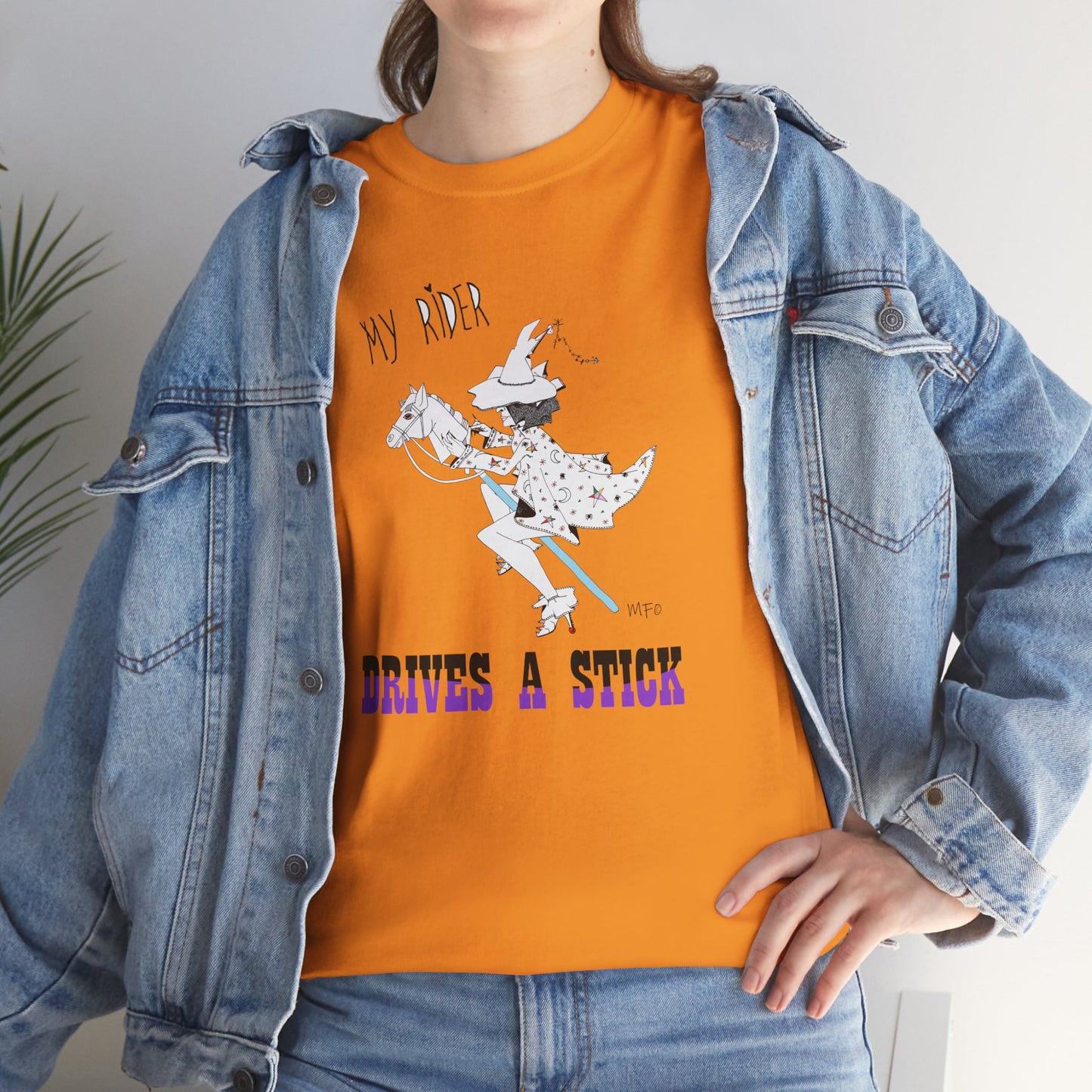 Horse riding, Halloween 'My Rider Drives a Stick' by artist Marie Frederique