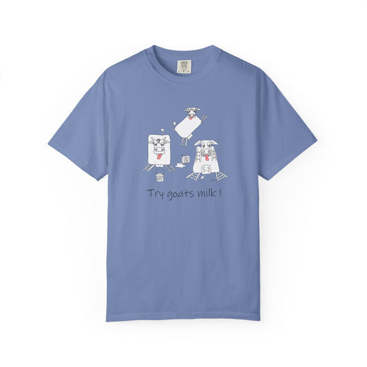 Goat milk lovers, Ranch Cow T-Shirt by artist Marie Frederique