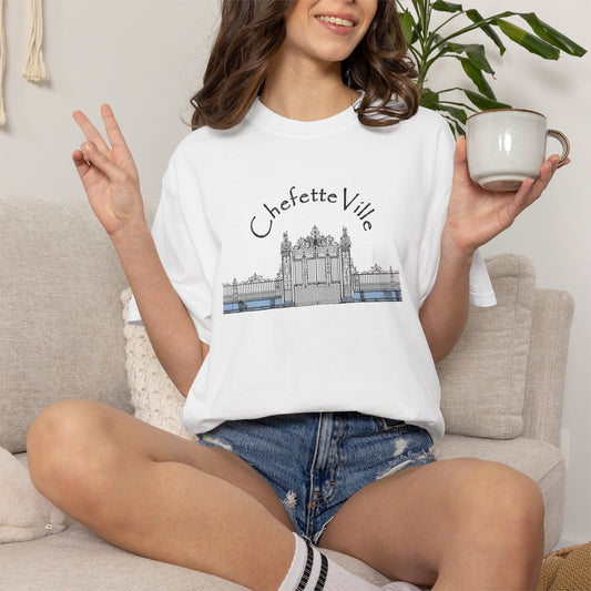 ChefetteVille Landmark Tee — Gate Graphic T-Shirt by artist Marie Frederique