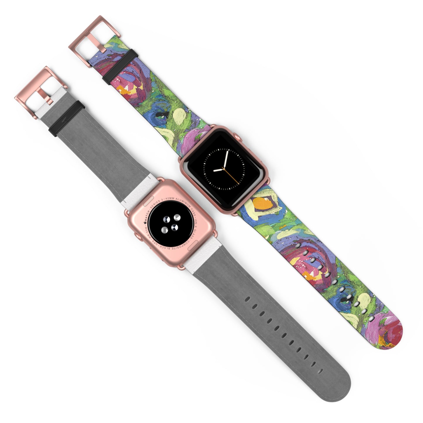 Abstract Series, Pretty & Fun multicolored faux leather Watch Band by artist Marie Frederique