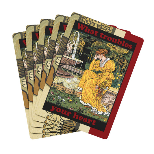 Graphic poster Bridge/Poker Playing Cards - Unique Design for Game Nights by artist Marie Frederique