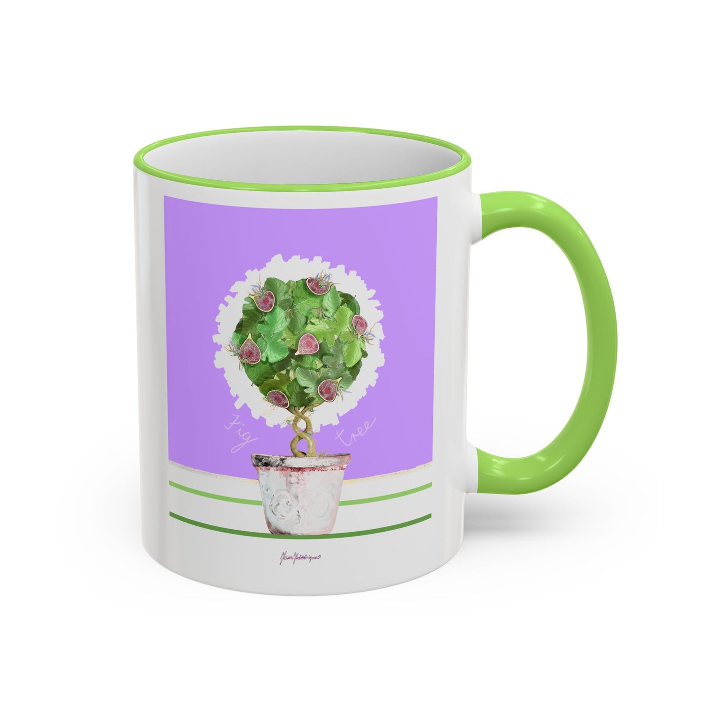 Fig Topiary Mug — Garden Bouquet Coffee Cup (11oz/15oz) by artist Marie Frederique