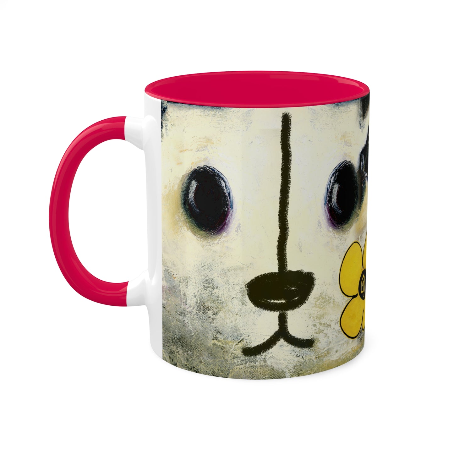 I AM Cute - in 3 color variations, Black, Red and Yellow Mug, 11oz By Artist Marie Frederique