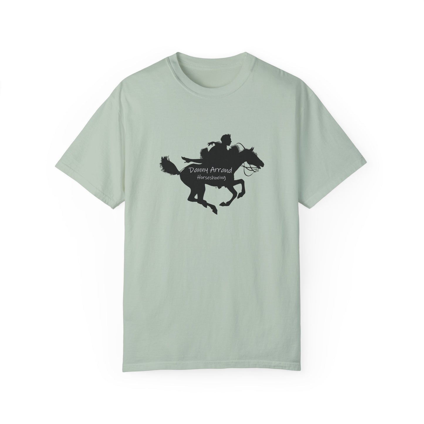 Equestrian Adventure, Runaway couple on a pony - Unisex Garment-Dyed T-Shirt - USA Flag Danny Arrand