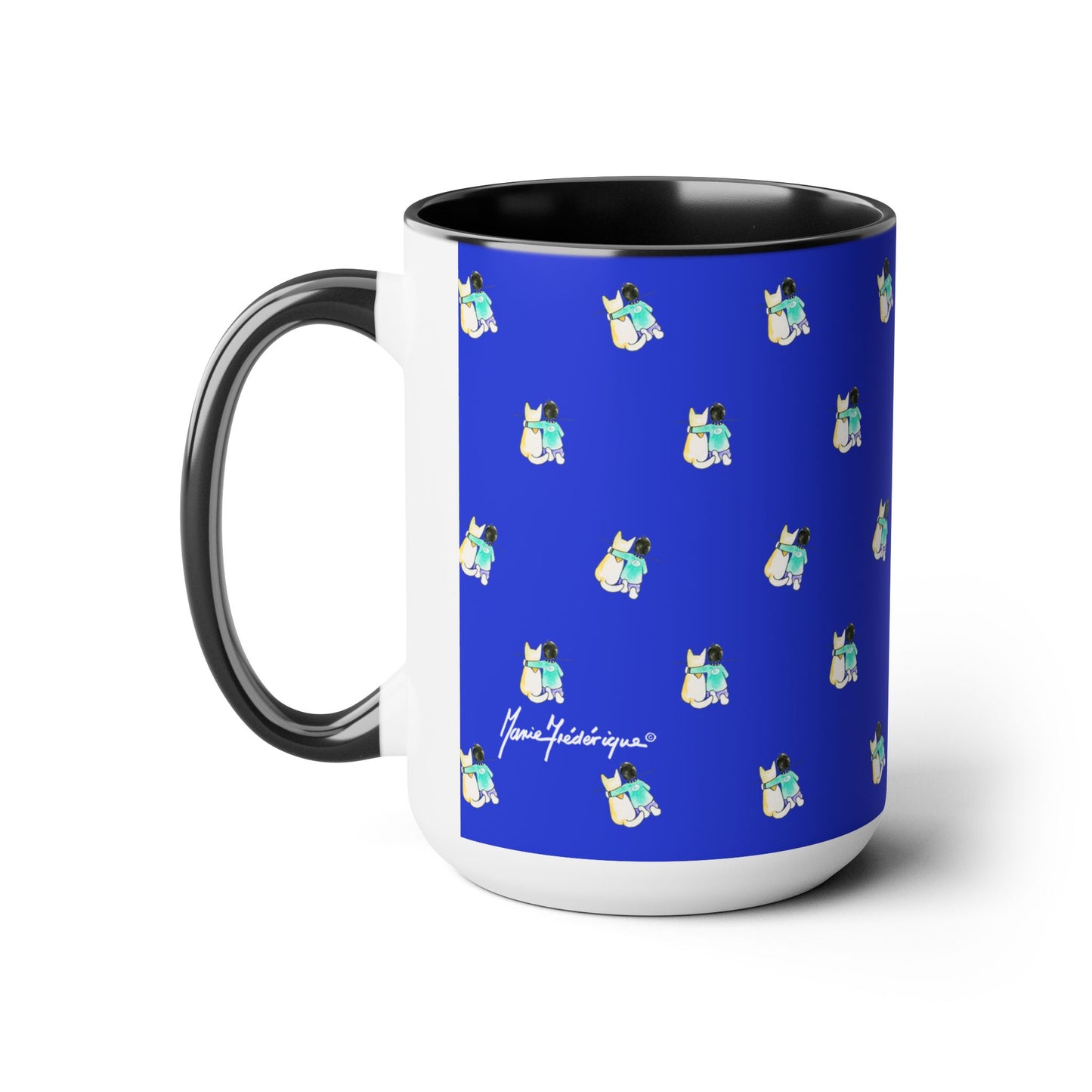 CTS Blue - Coffee Mug in 2 colors, Black or Blue, 15oz by Artist Marie Frederique