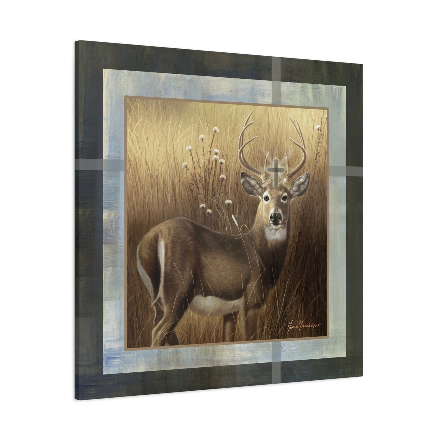 Deer Buck Canvas Wall Art – Stretched Matte canvas by artist Marie Frederique