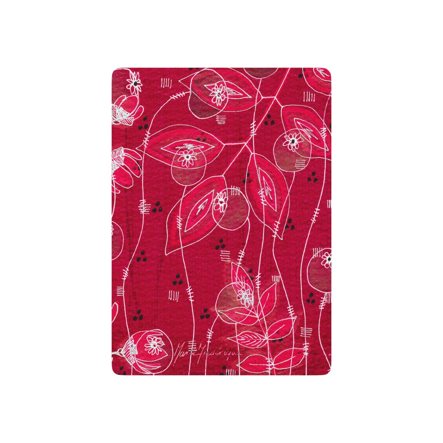 Poppy Berry Stylish Floral Bridge/Poker Playing Cards - Perfect for Game Night by artist Marie Frederique