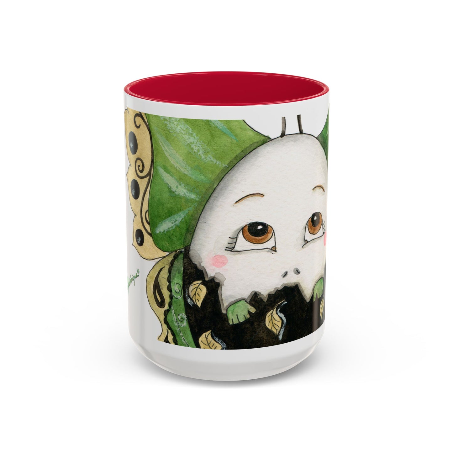 Whimsical Egg Butterfly 1, Colorful Mug by Artist Marie Frederique
