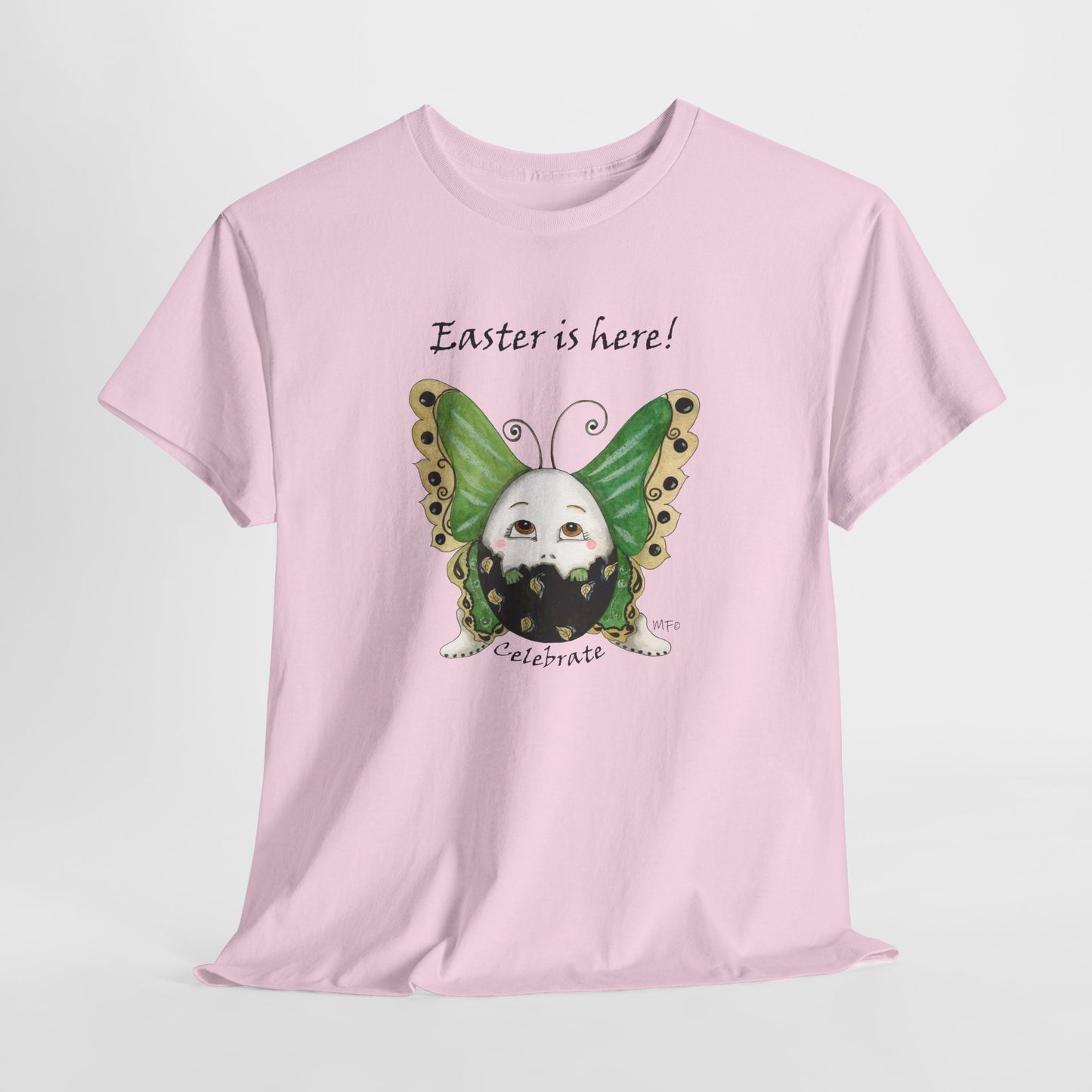 Easter Whimsical Celebration - Unisex Heavy Cotton Tee by artist Marie Frederique