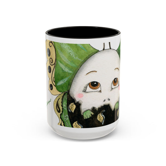 Whimsical Egg Butterfly 1, Colorful Mug by Artist Marie Frederique