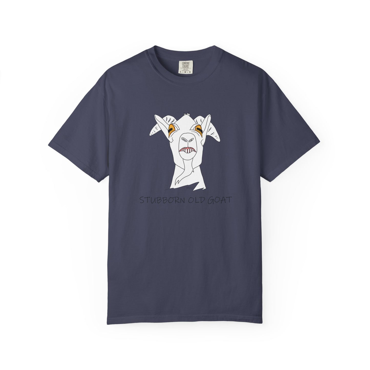 Stubborn Old Goat T-Shirt - Unisex Tee for Goat Lovers by artist Marie Frederique