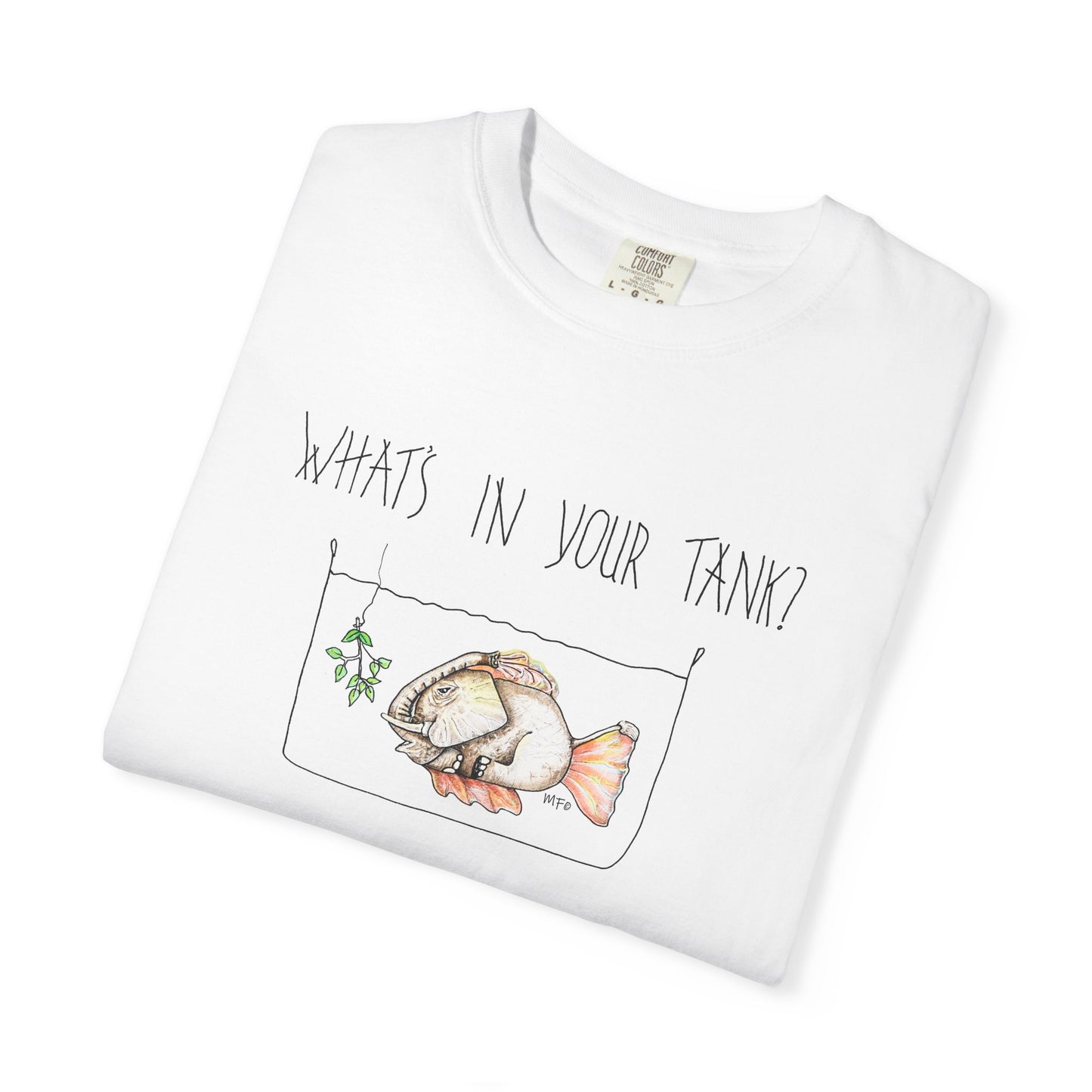 Fish Tank Collection, Elephant Fish Aquarium T-Shirt by artist Marie Frederique
