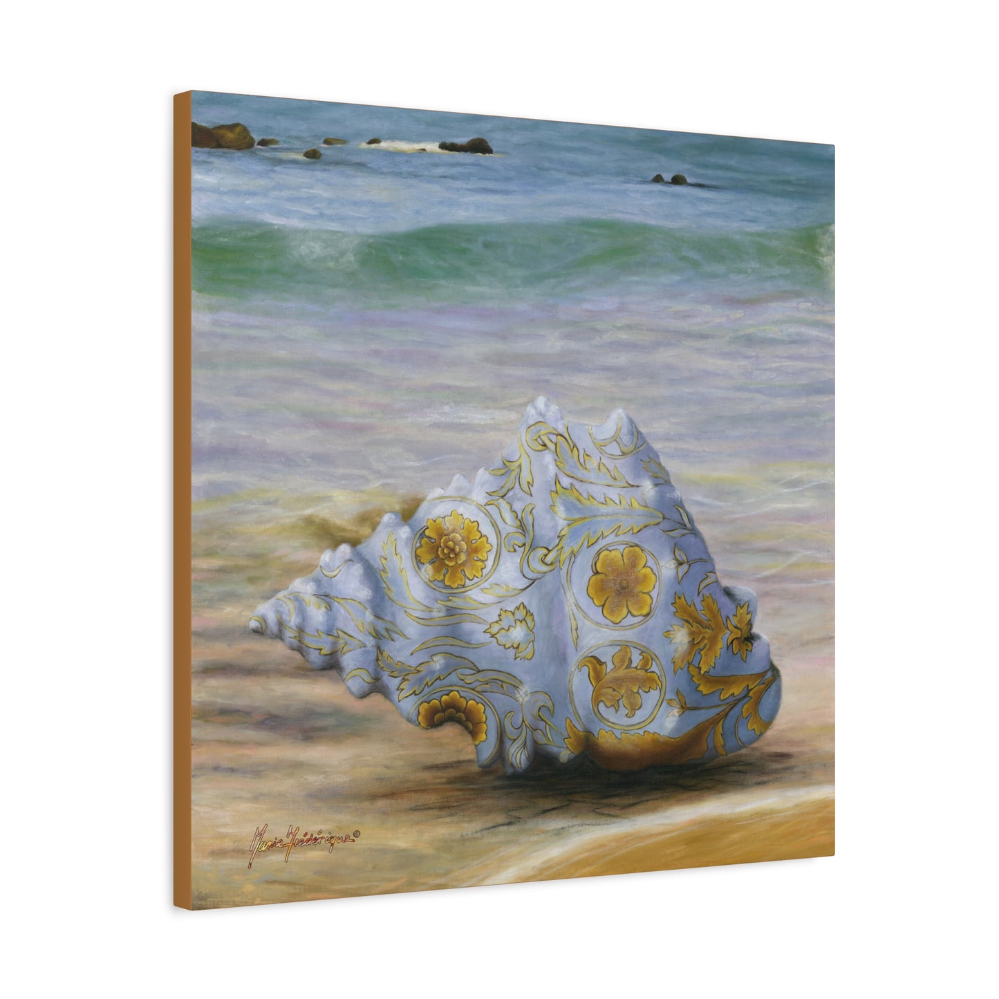 Ocean Tapestry 1 - Elegant Coastal Decor Art Print by artist Marie Frederique