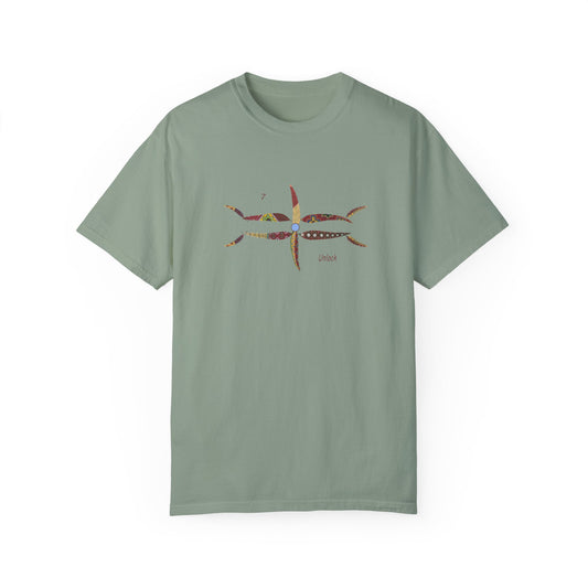 Essassani symbol # 7 "Unlock" - Unisex Garment-Dyed T-shirt by Artist Marie Frederique