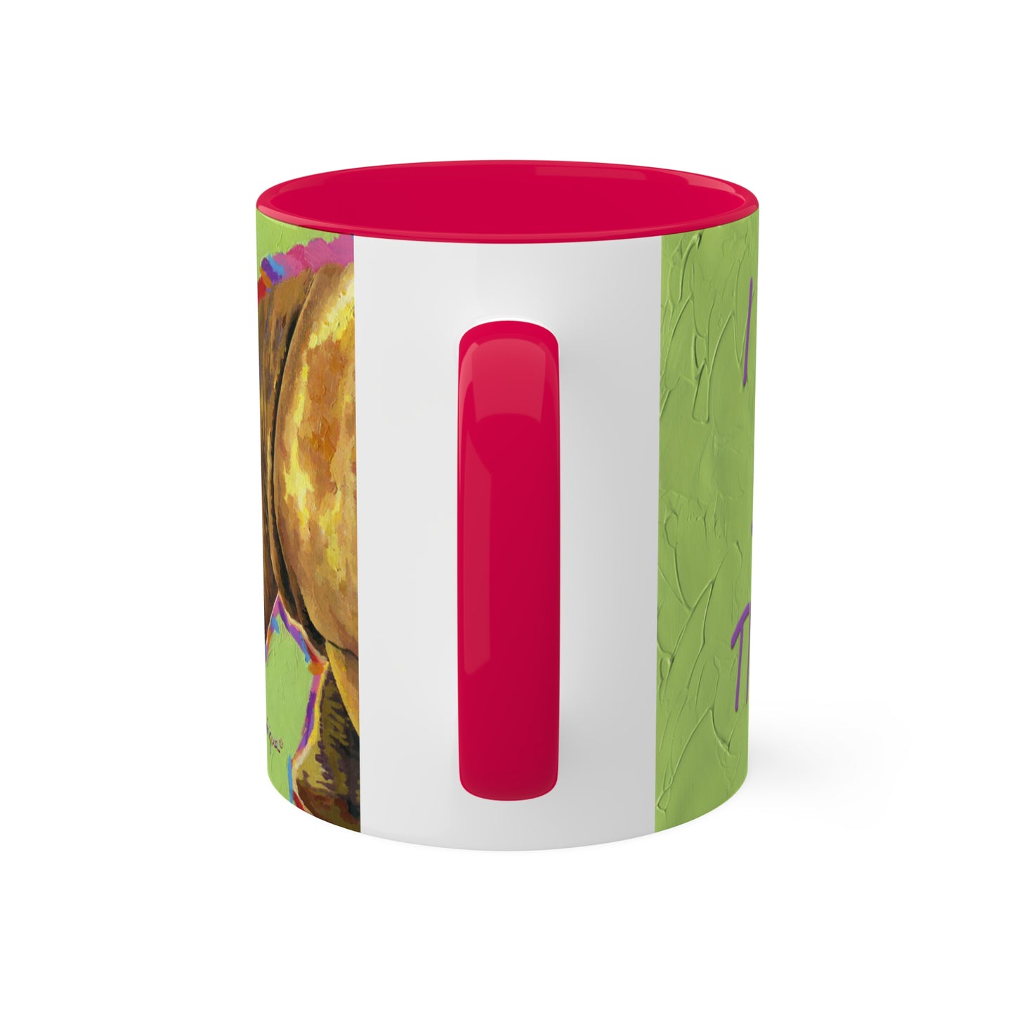 I AM so Tired - Rhinoceros Colorful Mug in 5 colors, 11oz By Artist Marie Frederique