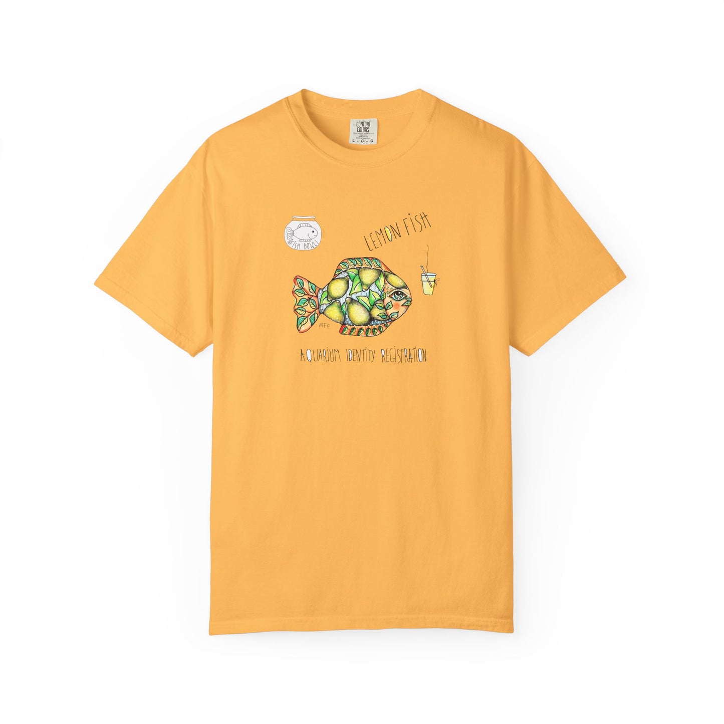 Lemon Fish Unisex T-shirt - The Fishbowl Collection by artist Marie Frederique