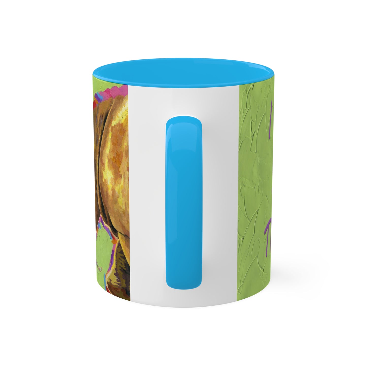 I AM so Tired - Rhinoceros Colorful Mug in 5 colors, 11oz By Artist Marie Frederique