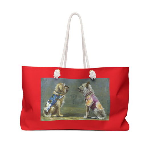 Weekender Bag for Dog lovers- Adult humor by artist Marie Frederique