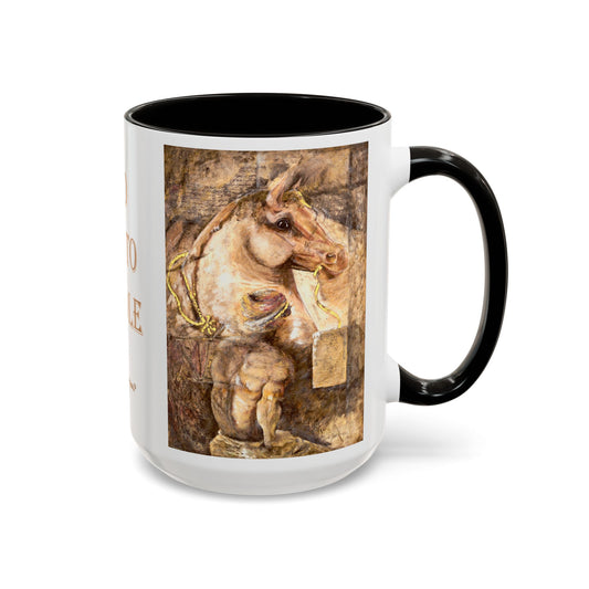 TOO HOT TO HANDLE, Classic horse image mug by Artist Marie Frederique