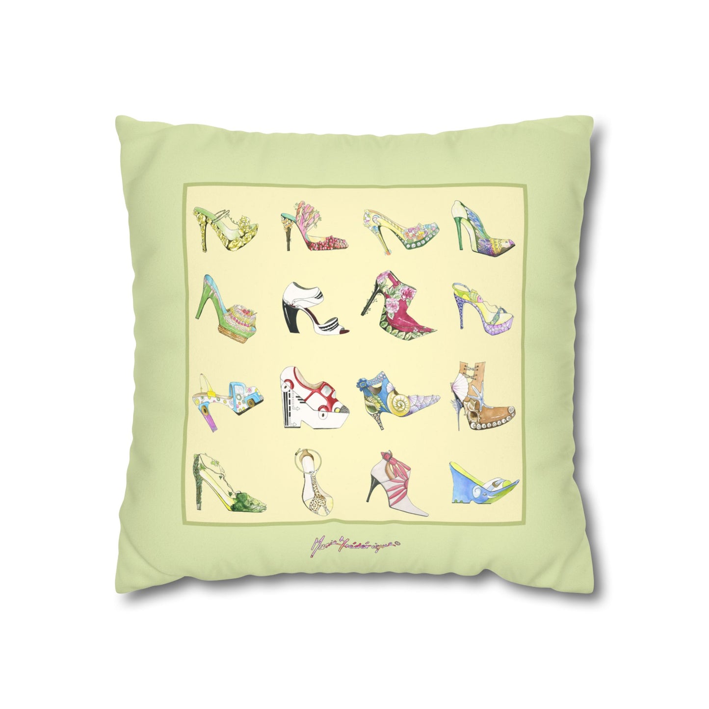 Decorative Shoes Pillowcase — High Heel Shoe Collection by artist Marie Frederique